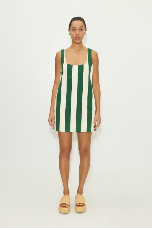 Simonmiller Sahara Striped Denim Dress In Green