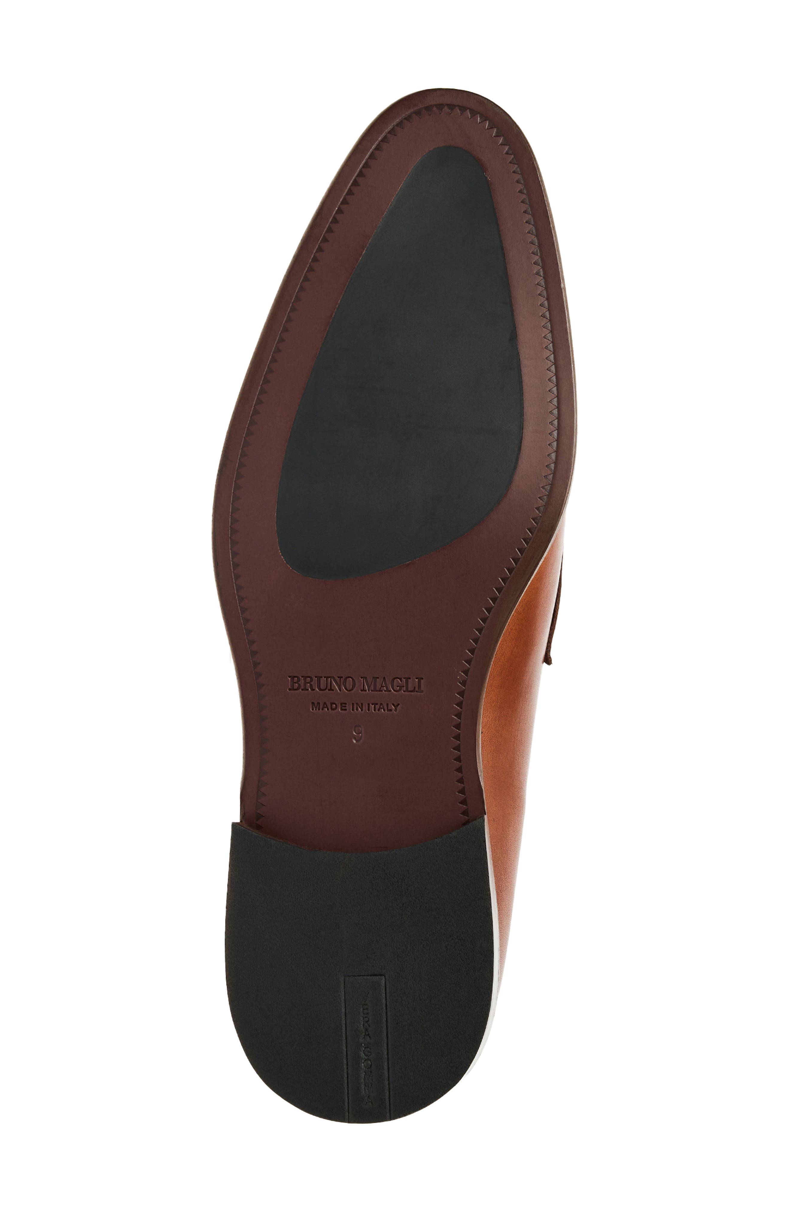 Bruno Magli Sante Leather Bit Loafer, Alternate, color, Cognac