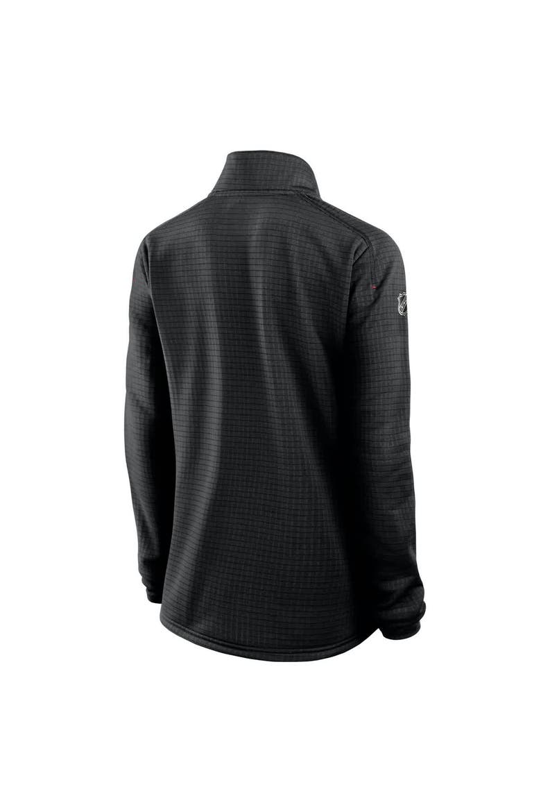 Women's Fanatics  Black Carolina Hurricanes Authentic Pro Rink Lightweight Quarter-Zip Pullover Sweatshirt, Alternate, color, Black