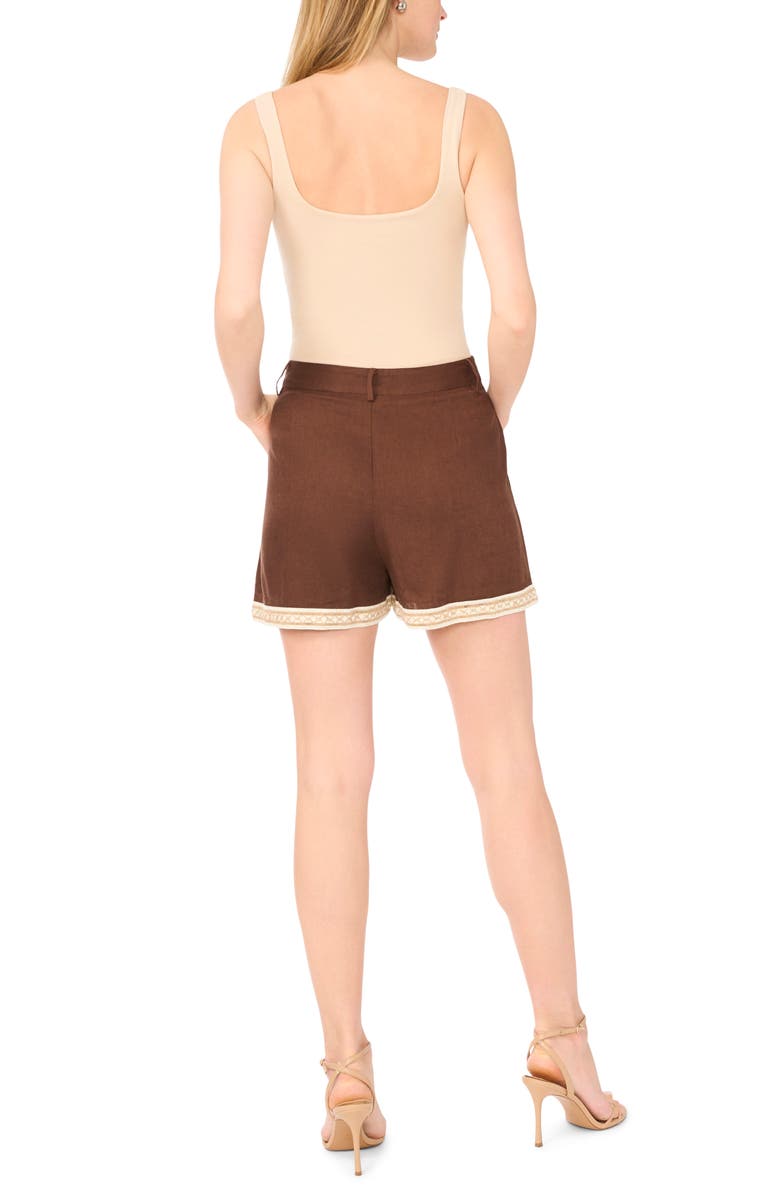 Parker Beaded Hem Shorts, Alternate, color, Shaved Chocolate