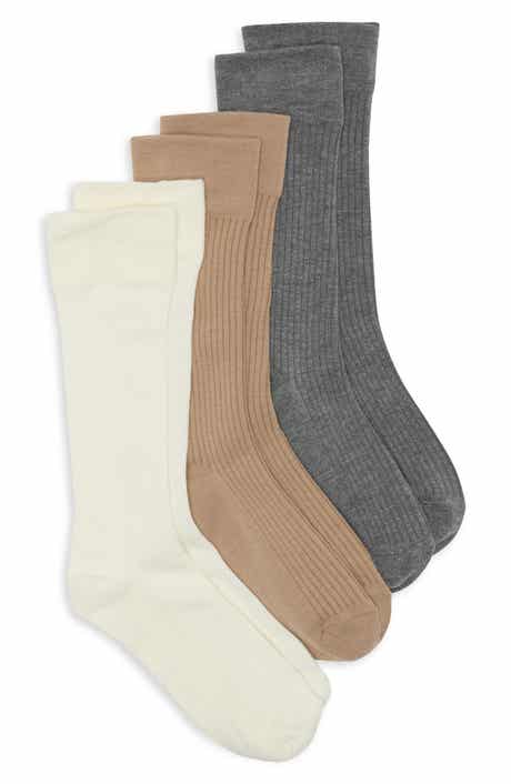 3-Pack Wide Rib Crew Socks