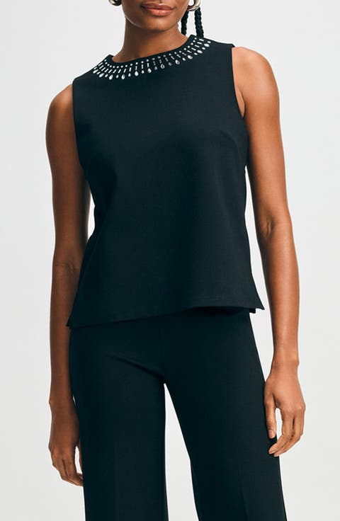 Embellished Ponte Shell