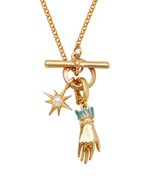 Palm Of Your Hand Pearl Toggle Necklace