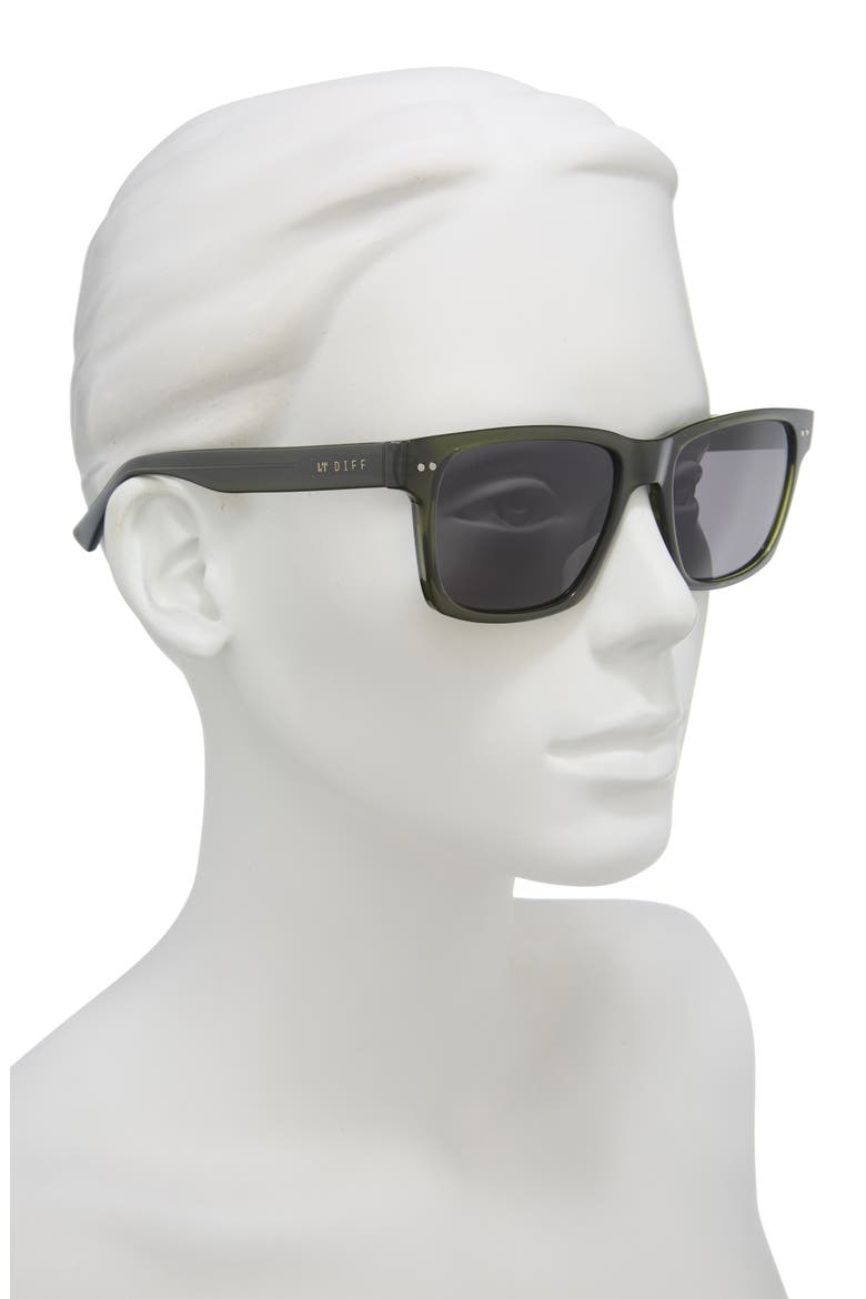 Marco 56mm Square Sunglasses, Alternate, color, DARK SAGE CRYSTAL GREY