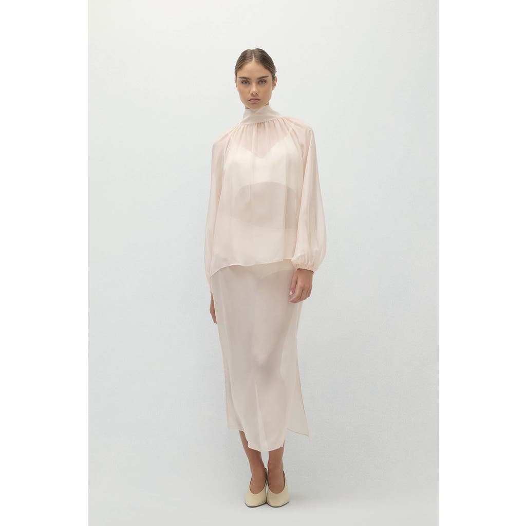 Naked Cashmere Amara Silk Organza Blouse In Pink