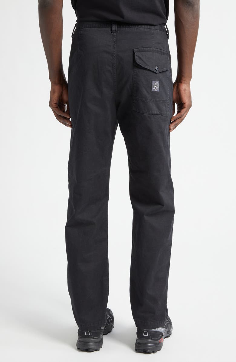 Stone Island Cotton Stretch Utility Pants, Alternate, color, Black