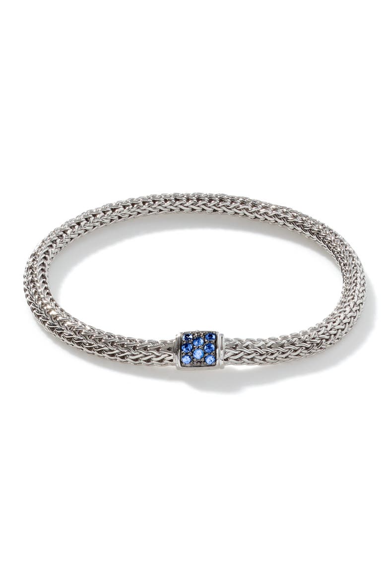 Icon Bracelet, Sterling Silver, Pavé, 5mm, Alternate, color, SILVER