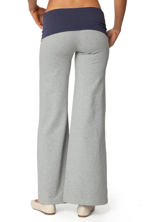 EDIKTED EDIKTED CONTRAST FOLDOVER WIDE LEG PANTS 