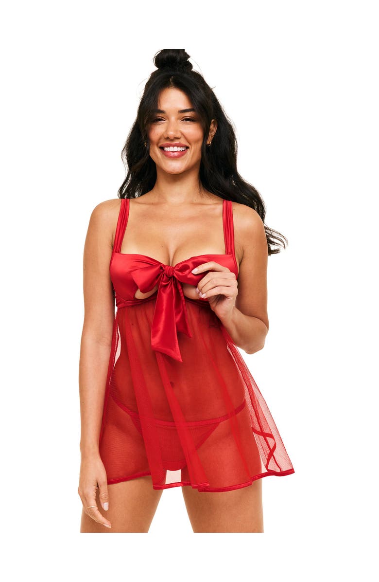 Adore Me Bessima Babydoll
G-String Set Lingerie, Alternate, color, Dark Red