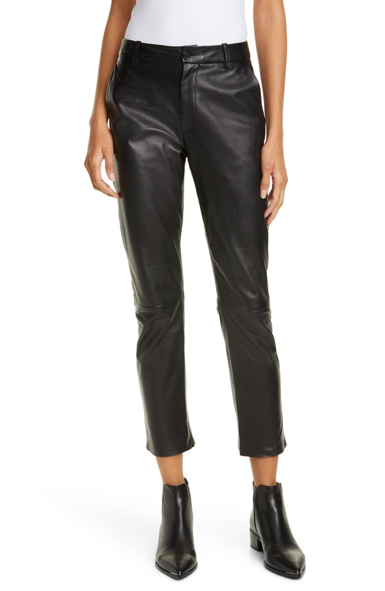 Nili Lotan Montauk Leather Pants, Main, color,
