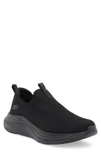 Skechers Ralven Mens Cushioned Footbed Man Made Slip-on Shoes In Black