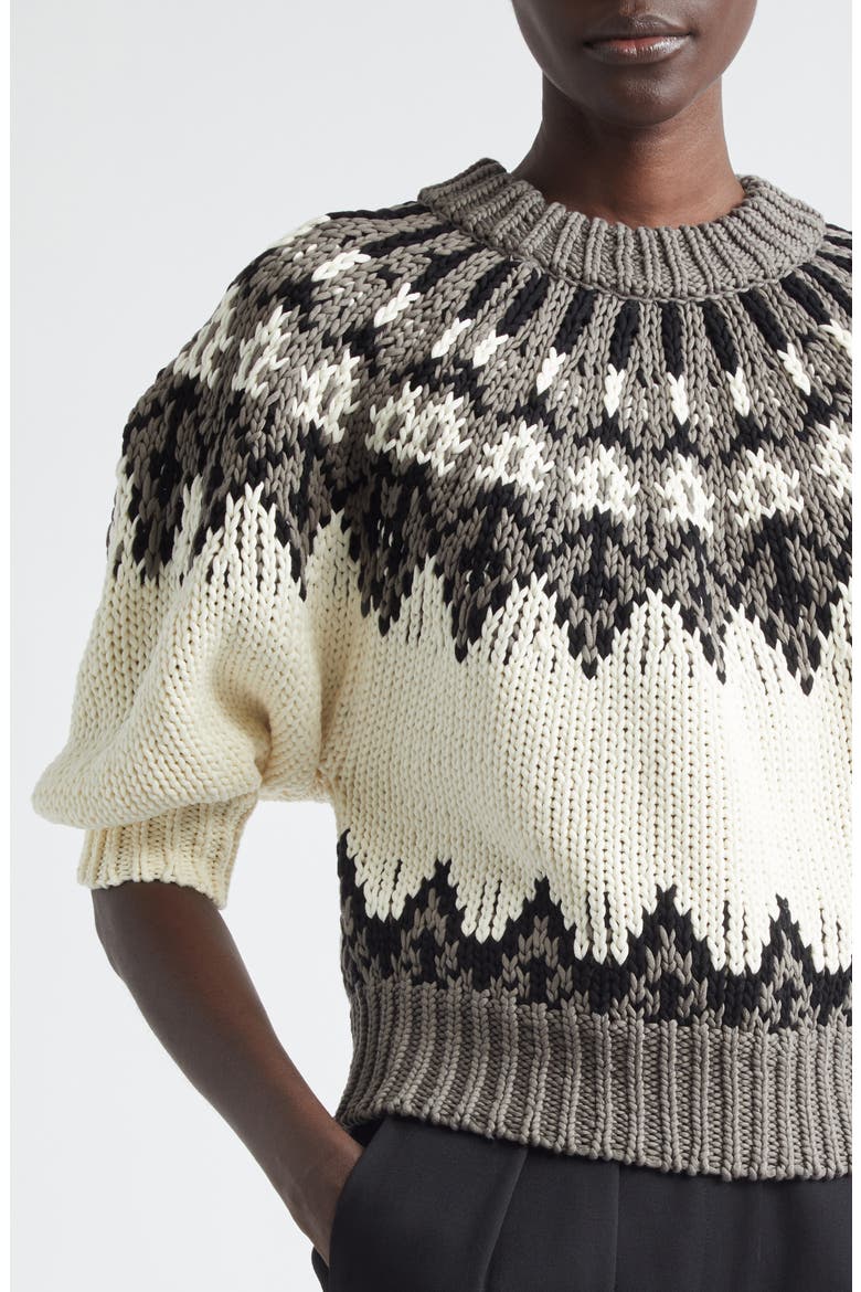 Marty Fair Isle Sweater, Alternate, color, TOFFEE