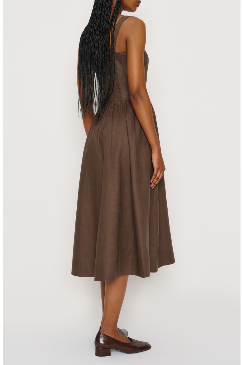 Janu Linen Sundress, Alternate, color, CHOCOLATE CAKE