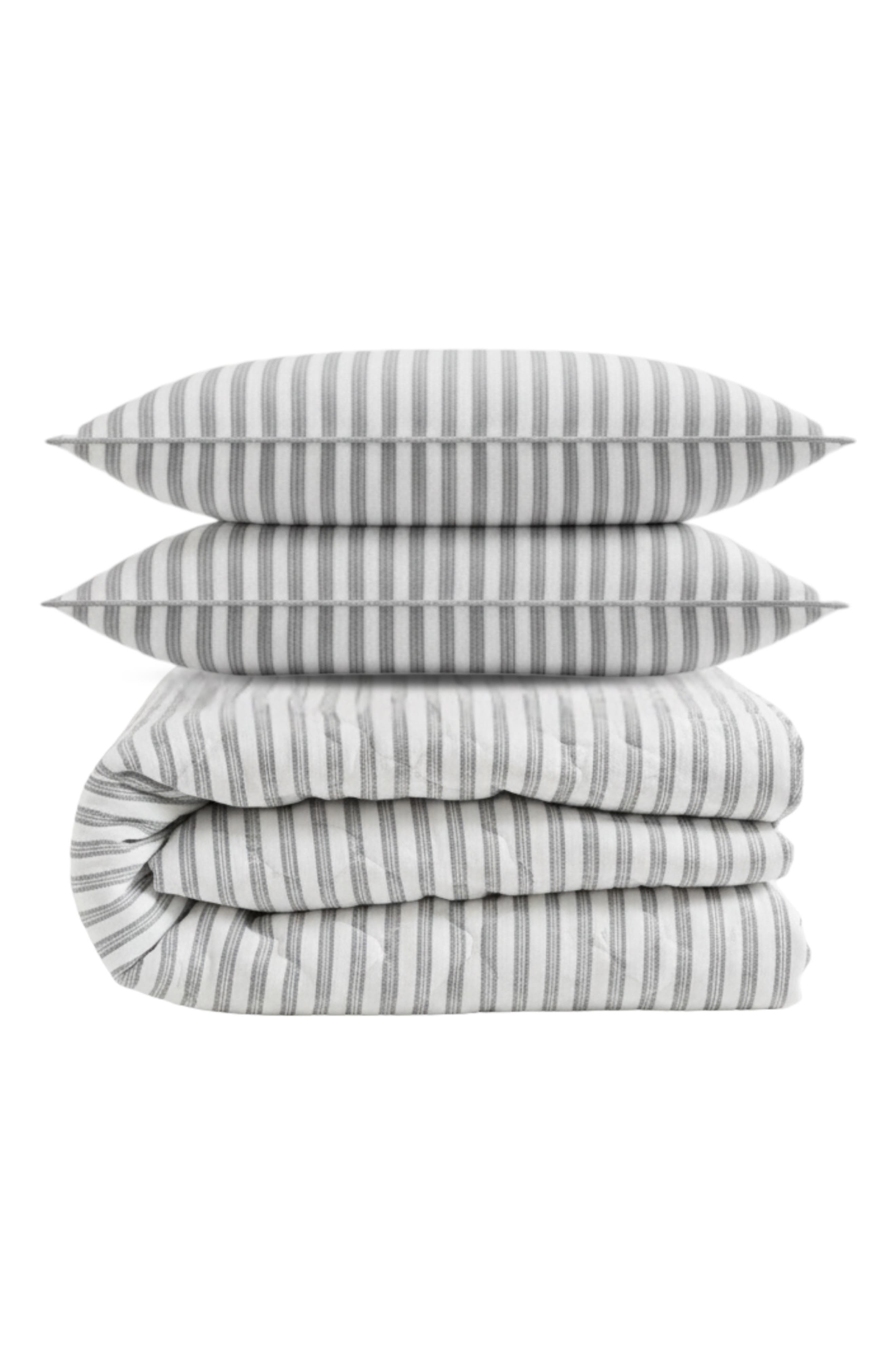 STONE COTTAGE Willow Way Ticking Stripe Quilt & Sham Set