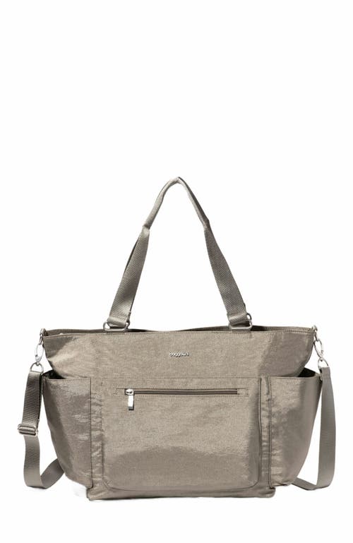 BAGGALLINI Modern Avenue Crossbody Tote Bag in Sterling Shimmer at Nordstrom