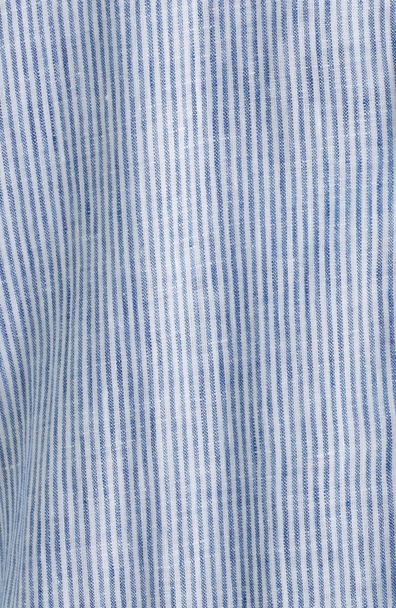 Peter Millar Crown Crafted Astino Lino Stripe Linen Button-Up Shirt, Alternate, color, 