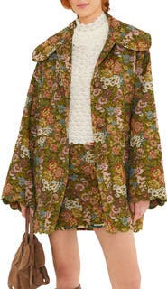 FARM Rio Floral Jacquard Miniskirt