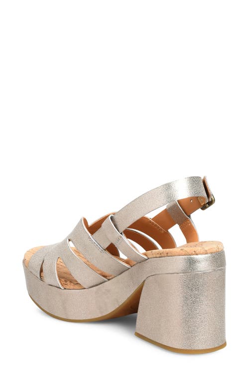 Kork-ease Pasha Ankle Strap Platform Sandal In Gold Metallic