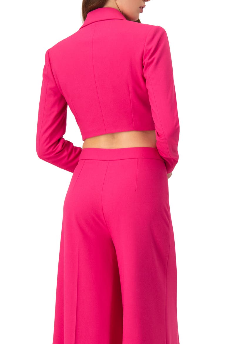 Short Bolero Jacket with Single Front Button, Alternate, color, Pink