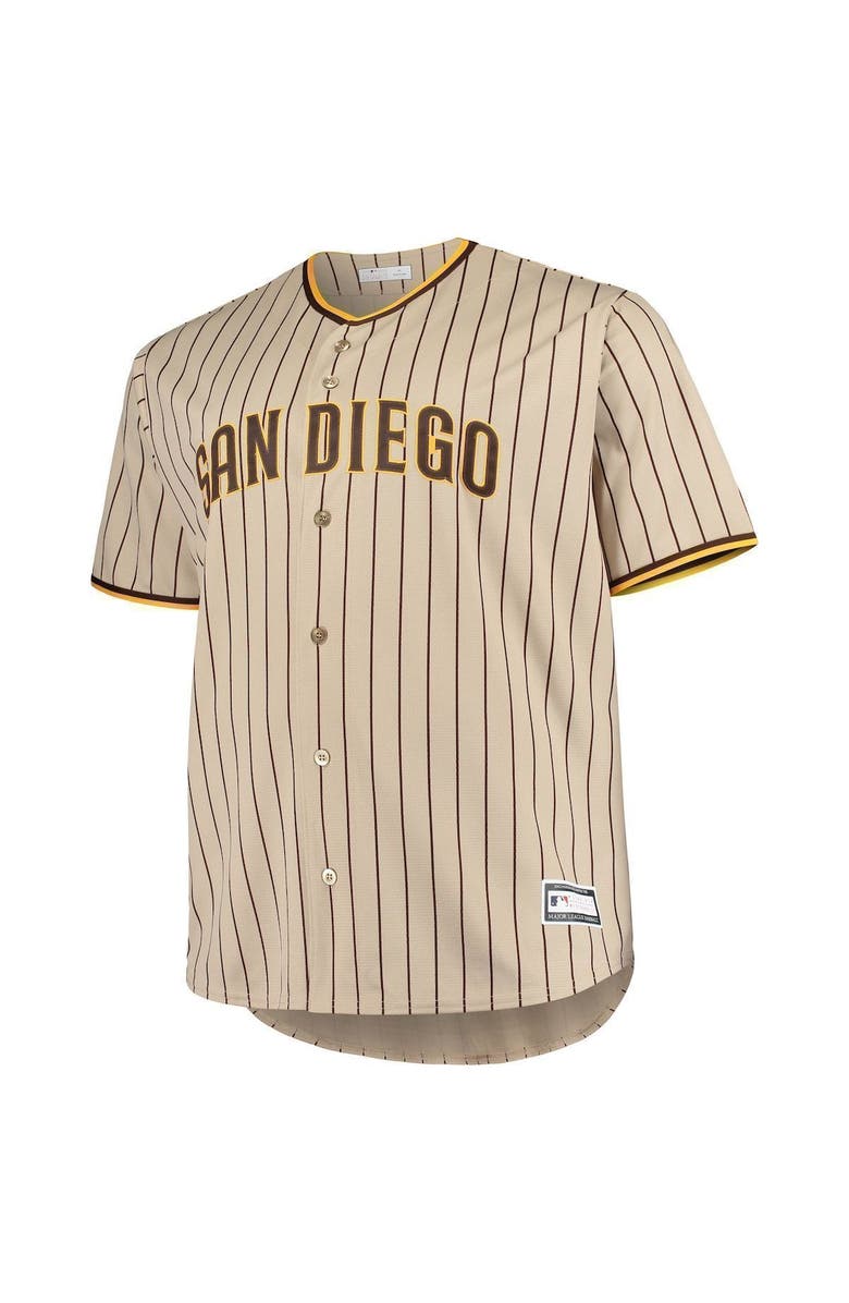 PROFILE Men's Brown San Diego Padres Big & Tall Road Replica Team Jersey, Alternate, color, 