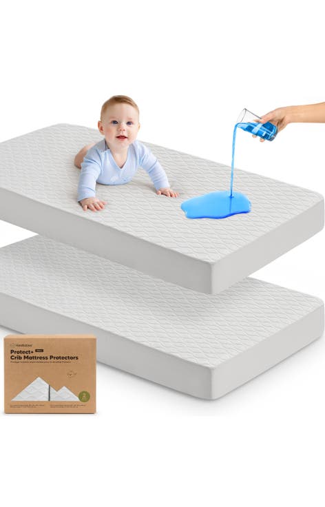 2-Pack Mavy Protect+ Waterproof Crib Mattress Protector