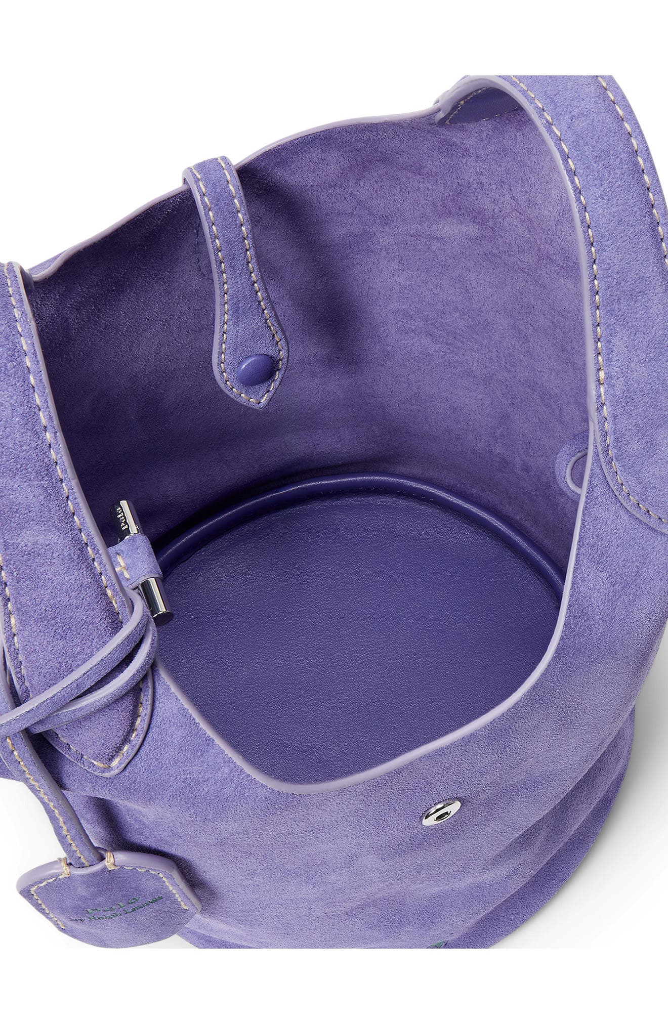 Small Polo Play Suede Crossbody Tote, Alternate, color, THISTLE