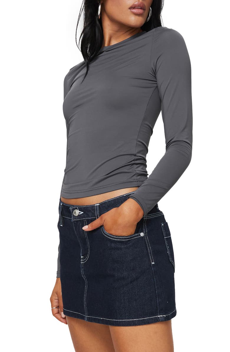 Princess Polly Arnim Stretch Top, Alternate, color, Grey