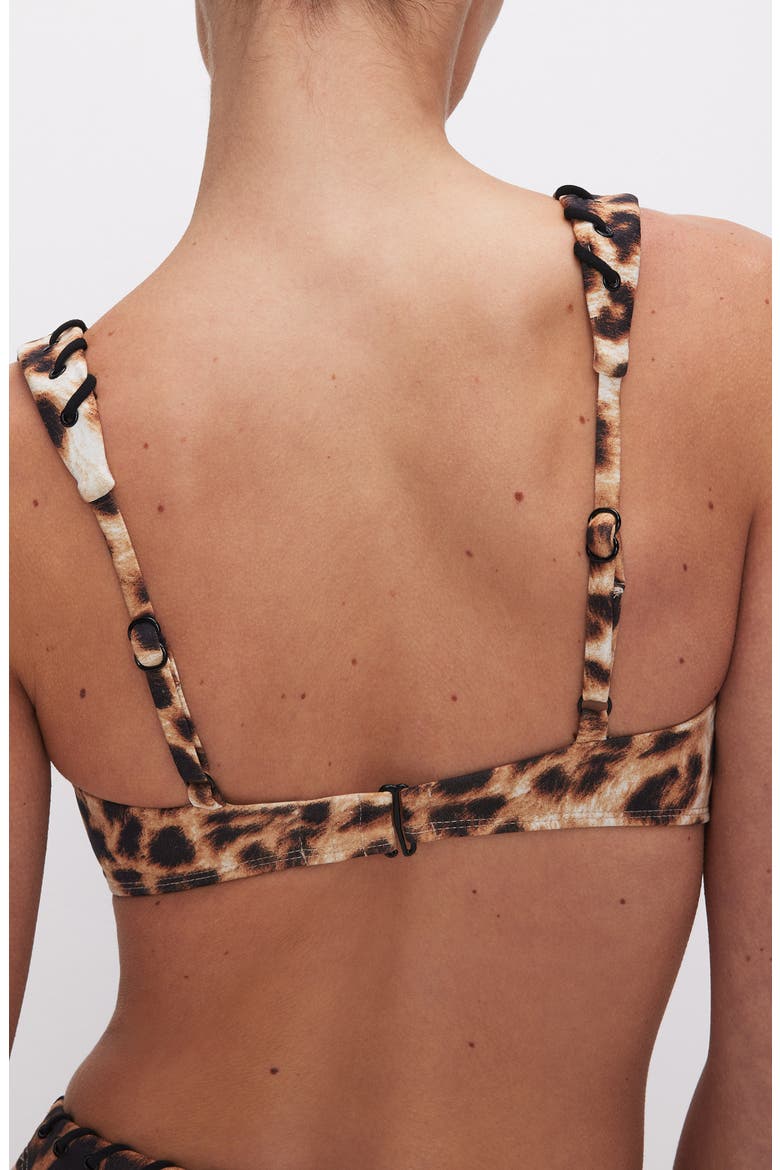 Whip Stitch Sweetheart Bikini Top, Alternate, color, FIERCE LEOPARD001