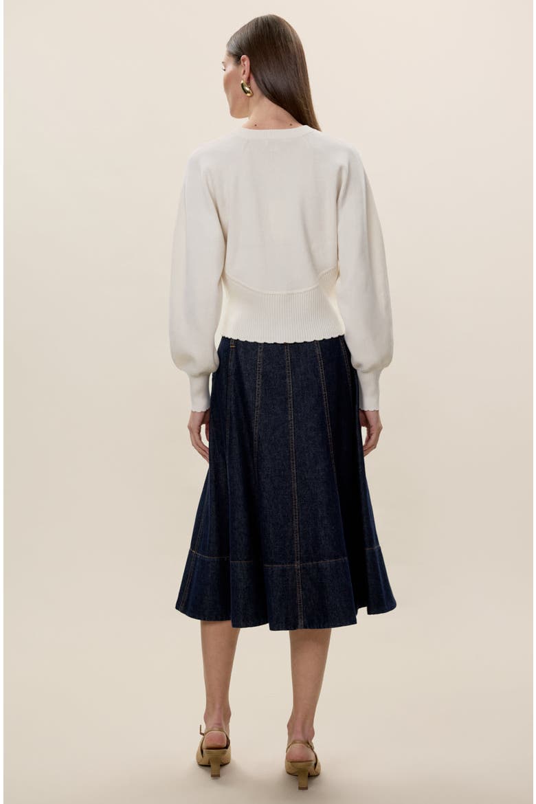 Rhea Knit Cardigan, Alternate, color, Ivory