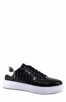 KARL LAGERFELD PARIS Pol Patent Emboss Low Top Sneaker