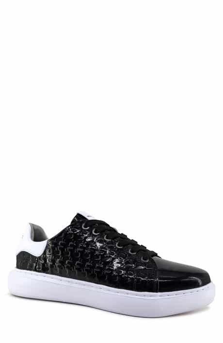KARL LAGERFELD PARIS Pol Patent Emboss Low Top Sneaker