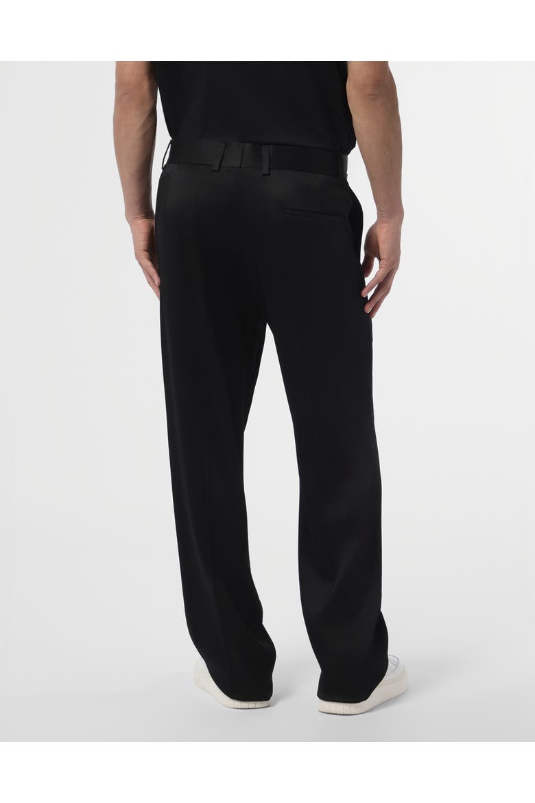 Satin Loose Fit Trousers Men, Alternate, color, black