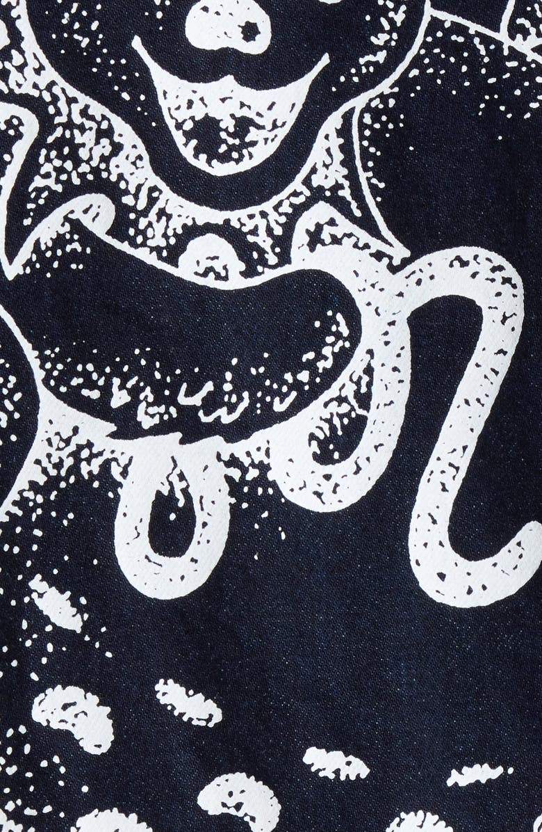 Malbon Golf Grateful Dead Moto Jacket, Alternate, color, Denim