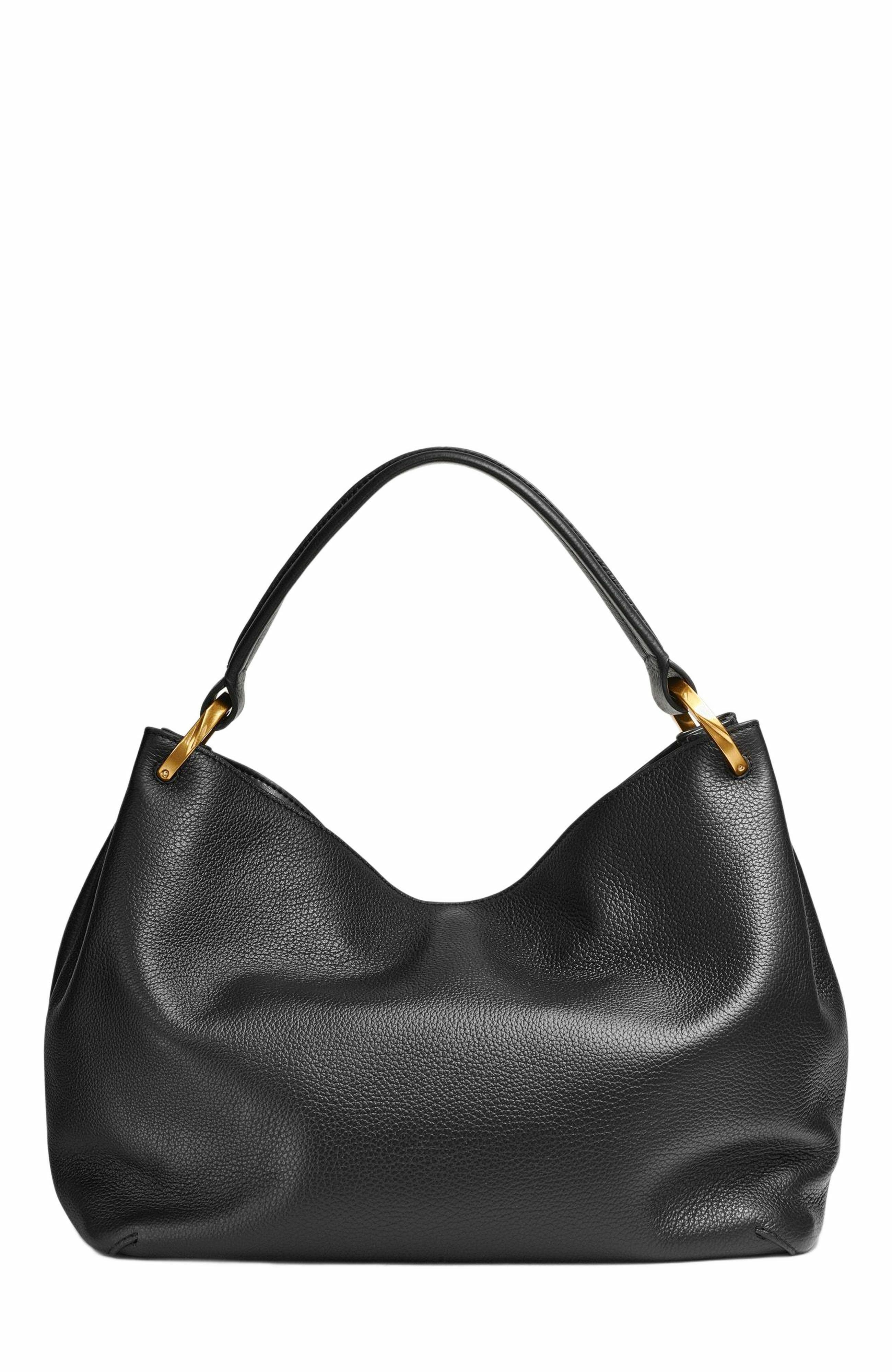 Donna Karan New York Glenwood Shoulder Bag, Alternate, color, Black/Gold