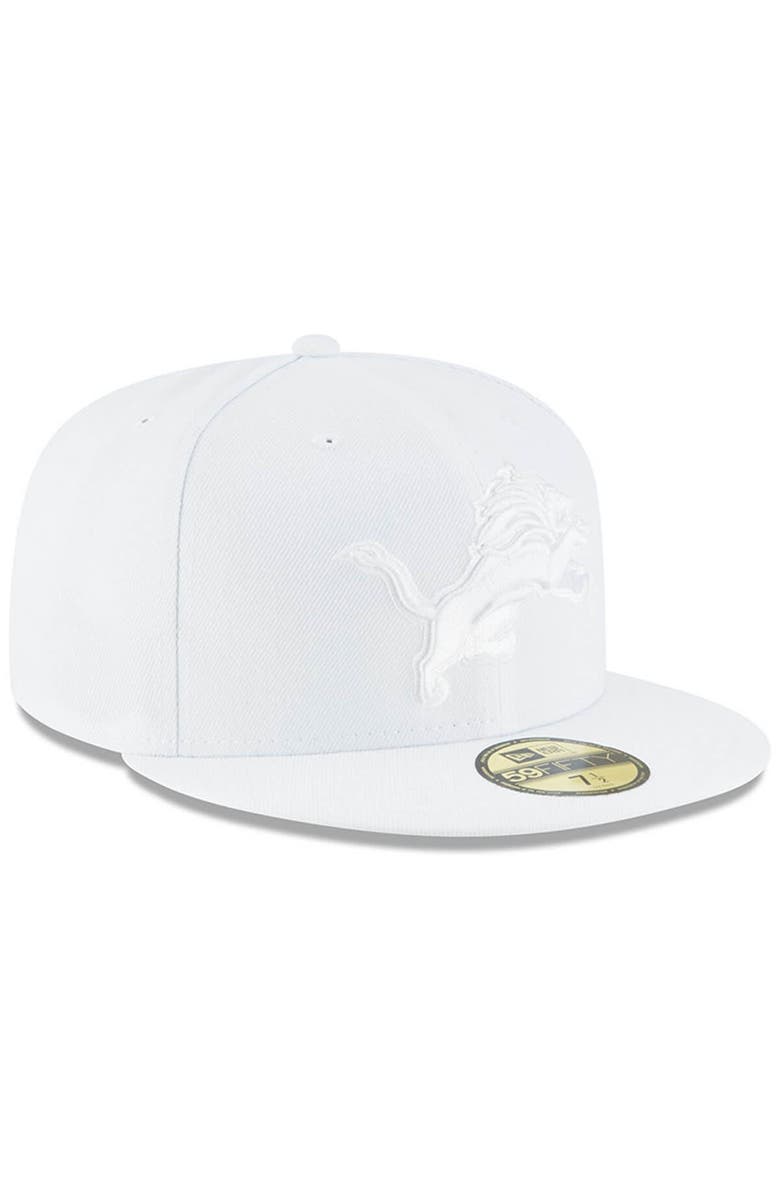 New Era Men's New Era Detroit Lions White on White 59FIFTY Fitted Hat, Alternate, color,