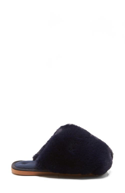 Free People Snowball Faux Fur Slipper In Blue