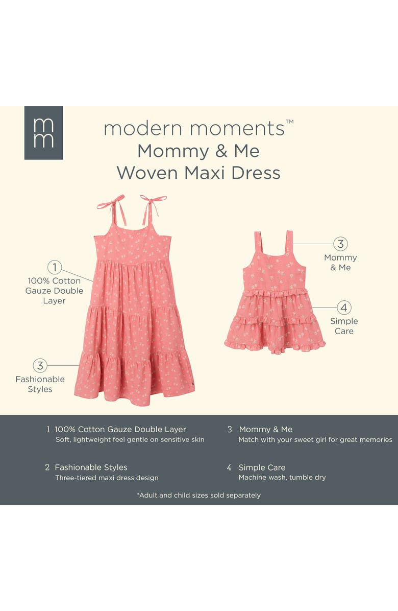 Modern Moments Mommy & Me Sun Dress, Alternate, color, Pink Raspberries