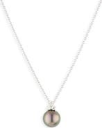 Mikimoto Classic Diamond & Black South Sea Cultured Pearl Pendant Necklace