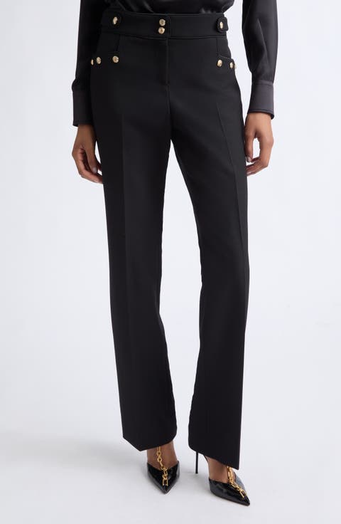 Pleated Virgin Wool Gabardine Trousers