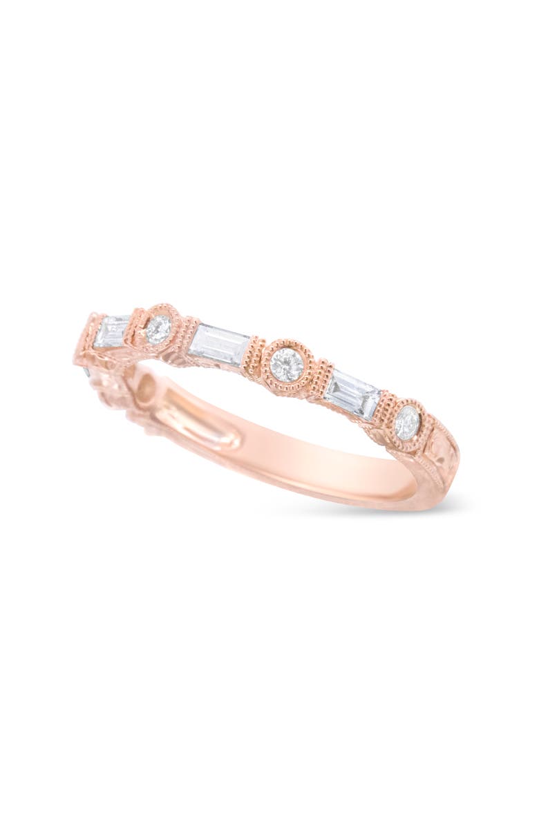 Haus of Brilliance 14K Rose Gold 3/8 Cttw Diamond Bridal Band Ring, Alternate, color, Pink