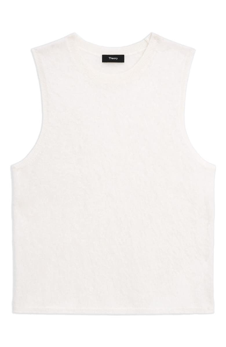 Theory Cashmere Sleeveless Sweater, Alternate, color, Ivory
