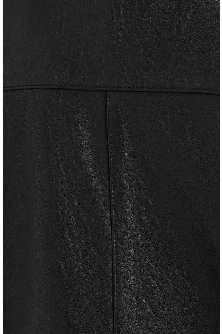 Oversize Leather Blazer, Alternate, color, BLACK