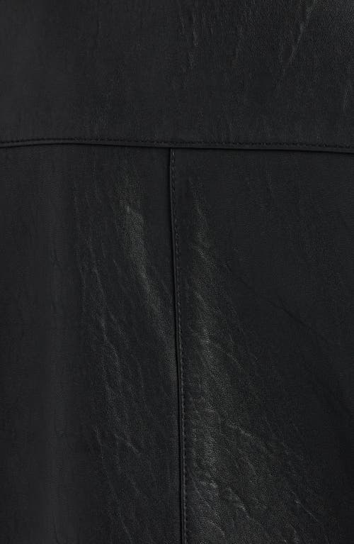 Schott Nyc Oversize Leather Blazer In Black