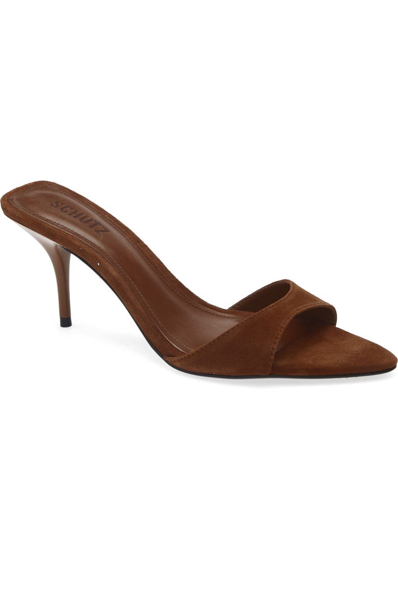 Schutz Elodie Sandal, Main, color, Dark Caramel