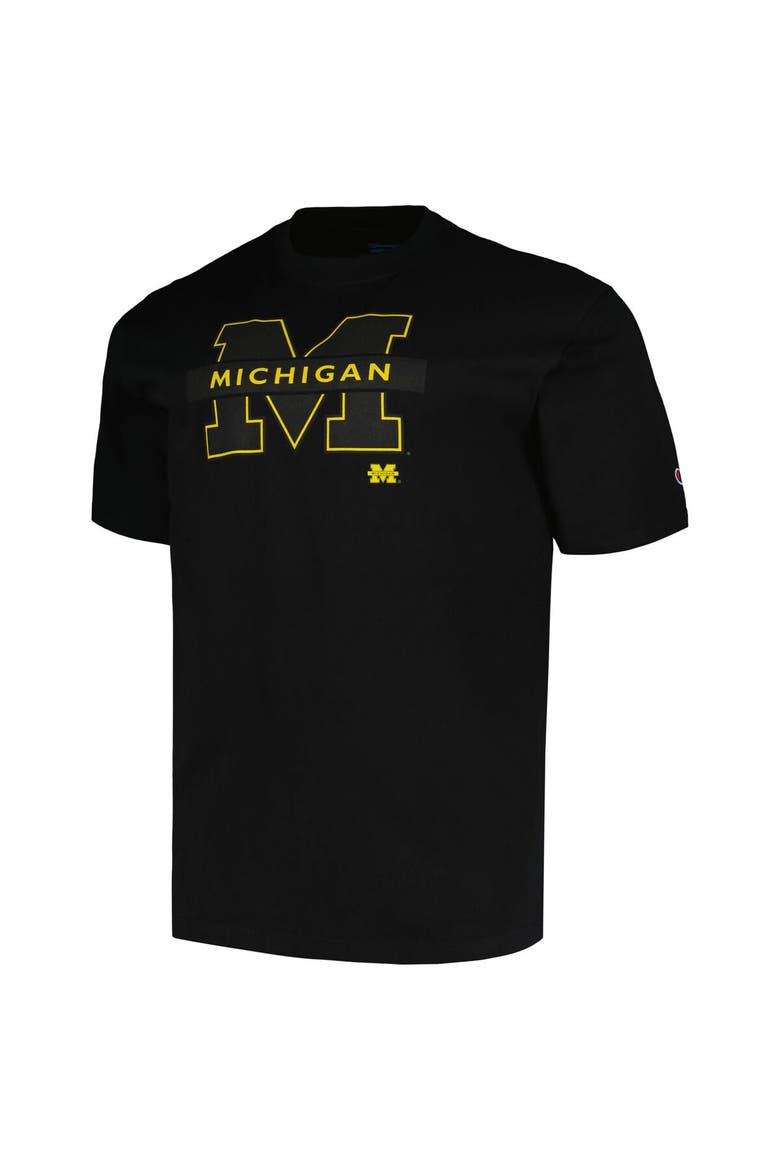 Men's Profile Black Michigan Wolverines Big & Tall Pop T-Shirt, Alternate, color, Black