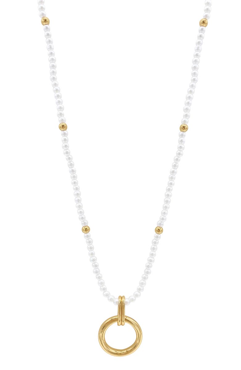 Adornia Circular Pendant Necklace, Main, color, 