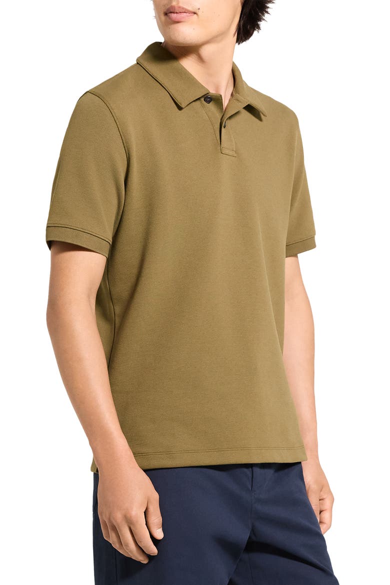 Delroy Double Piqué Polo, Alternate, color, DUFFLE