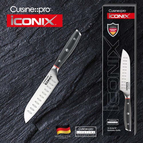 Cuisine::pro Iconix 5" Santoku Knife In Black