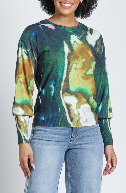 Liquid Marble Crewneck Sweater