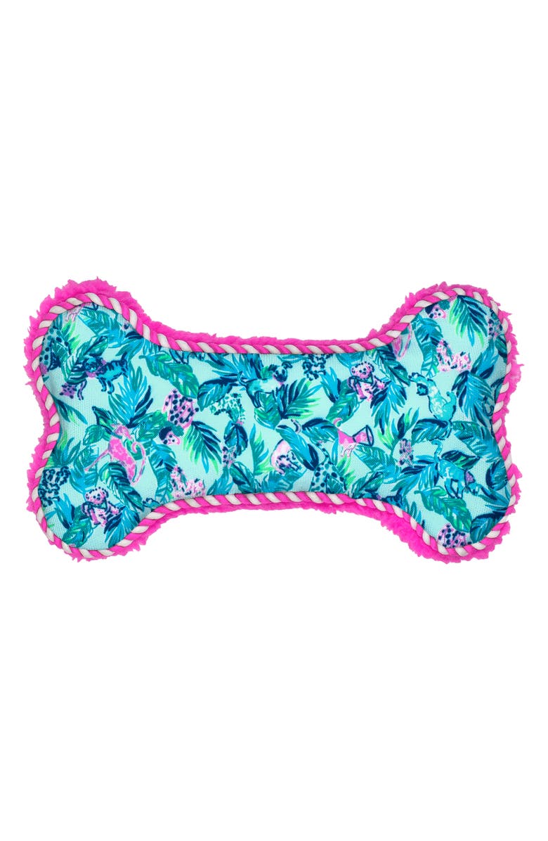 Lilly Pulitzer<sup>®</sup> Barking Up The Palm Tree Squeaky Dog Toy, Main, color,